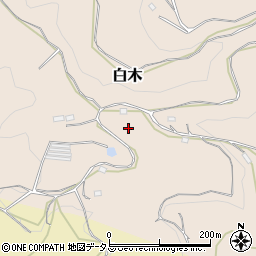 奈良県桜井市白木周辺の地図