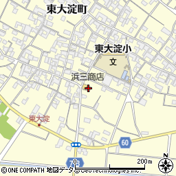 浜三商店周辺の地図