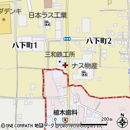 大阪府堺市東区八下町1丁160周辺の地図