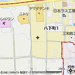 大阪府堺市東区八下町1丁35周辺の地図