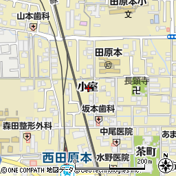 奈良県磯城郡田原本町小室周辺の地図