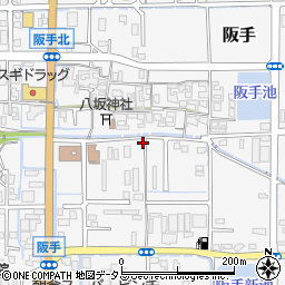 奈良県磯城郡田原本町阪手357-2周辺の地図