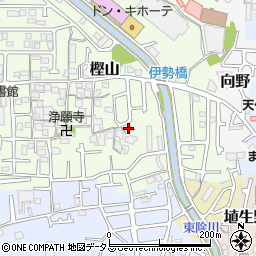 大阪府羽曳野市樫山166周辺の地図