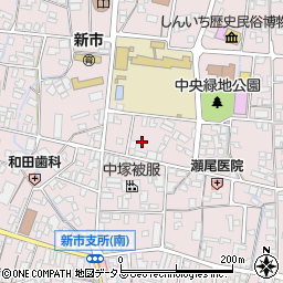広島県福山市新市町新市周辺の地図
