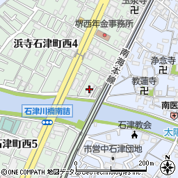 ライオンズマンション浜寺石津周辺の地図