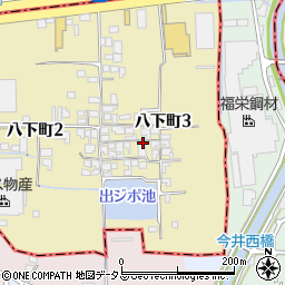 大阪府堺市東区八下町3丁78周辺の地図