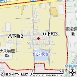 大阪府堺市東区八下町3丁86周辺の地図