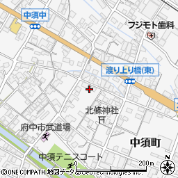 広島県府中市中須町821周辺の地図