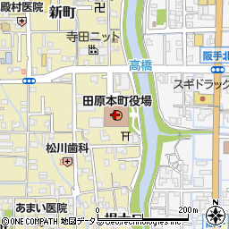 奈良県田原本町（磯城郡）周辺の地図