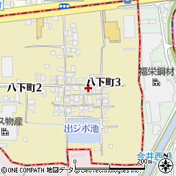 大阪府堺市東区八下町3丁76周辺の地図