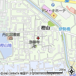 大阪府羽曳野市樫山244周辺の地図