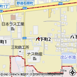 大阪府堺市東区八下町周辺の地図