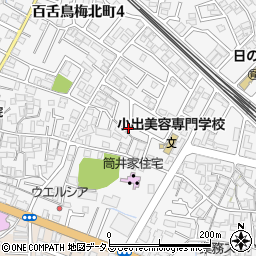 大阪府堺市北区中百舌鳥町4丁45-3周辺の地図