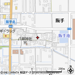 奈良県磯城郡田原本町阪手周辺の地図
