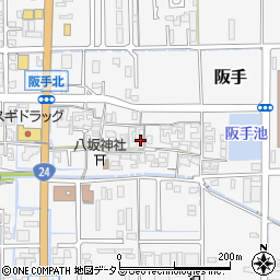 奈良県磯城郡田原本町阪手282周辺の地図