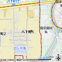 大阪府堺市東区八下町3丁36周辺の地図