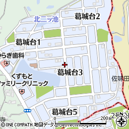 奈良県上牧町（北葛城郡）葛城台周辺の地図