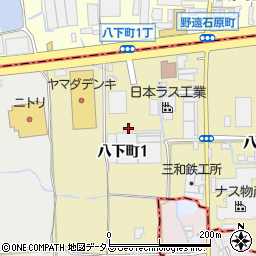 大阪府堺市東区八下町1丁周辺の地図