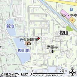 大阪府羽曳野市樫山206周辺の地図