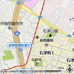 大阪府堺市堺区石津町1丁6周辺の地図