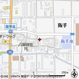 奈良県磯城郡田原本町阪手279周辺の地図