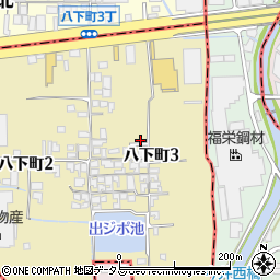 大阪府堺市東区八下町3丁22周辺の地図