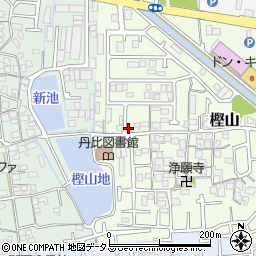 大阪府羽曳野市樫山340周辺の地図