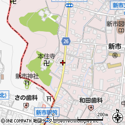 日本経済新聞新市専売店周辺の地図