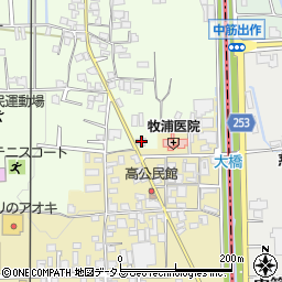 奈良県香芝市上中722周辺の地図