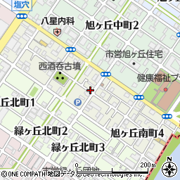 大阪府堺市堺区旭ヶ丘南町周辺の地図
