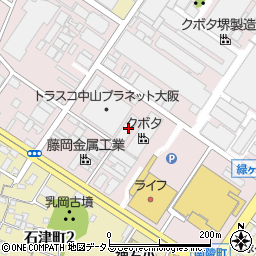 大阪府堺市堺区石津北町84周辺の地図