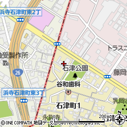 大阪府堺市堺区石津町1丁1周辺の地図