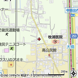 奈良県香芝市上中731周辺の地図