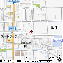 奈良県磯城郡田原本町阪手208周辺の地図