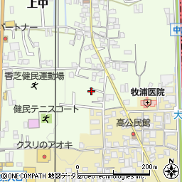 奈良県香芝市上中732周辺の地図
