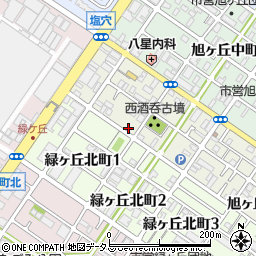 名鉄協商堺旭ケ丘南町駐車場周辺の地図