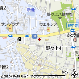八剣伝羽曳野店周辺の地図