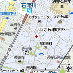 タイムズ石津川駅南駐車場周辺の地図