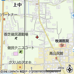 奈良県香芝市上中287-7周辺の地図
