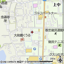 奈良県香芝市上中262周辺の地図