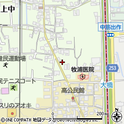奈良県香芝市上中725-2周辺の地図