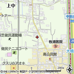 奈良県香芝市上中289周辺の地図