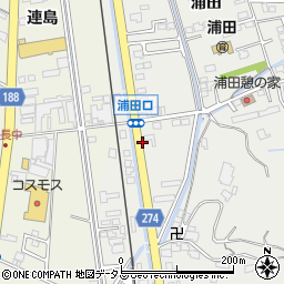 浦田口周辺の地図
