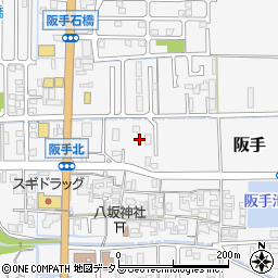 奈良県磯城郡田原本町阪手207-1周辺の地図
