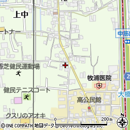 奈良県香芝市上中289-1周辺の地図