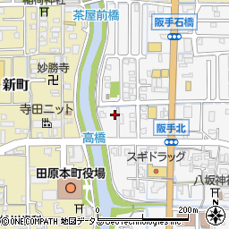 奈良県磯城郡田原本町阪手168周辺の地図