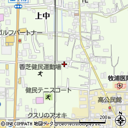 奈良県香芝市上中284周辺の地図