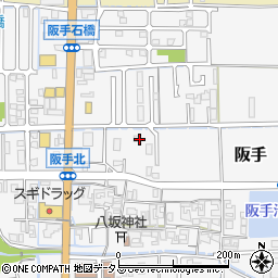 奈良県磯城郡田原本町阪手206周辺の地図