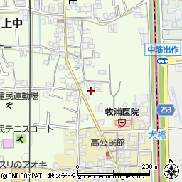 奈良県香芝市上中399-1周辺の地図