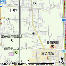 奈良県香芝市上中228周辺の地図